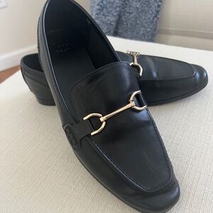 A New Day Shoes Womens Sz 10 Laurel Slip On Loafers Black Faux Leather Casual